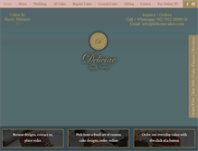Tablet Screenshot of deliciaecakes.com